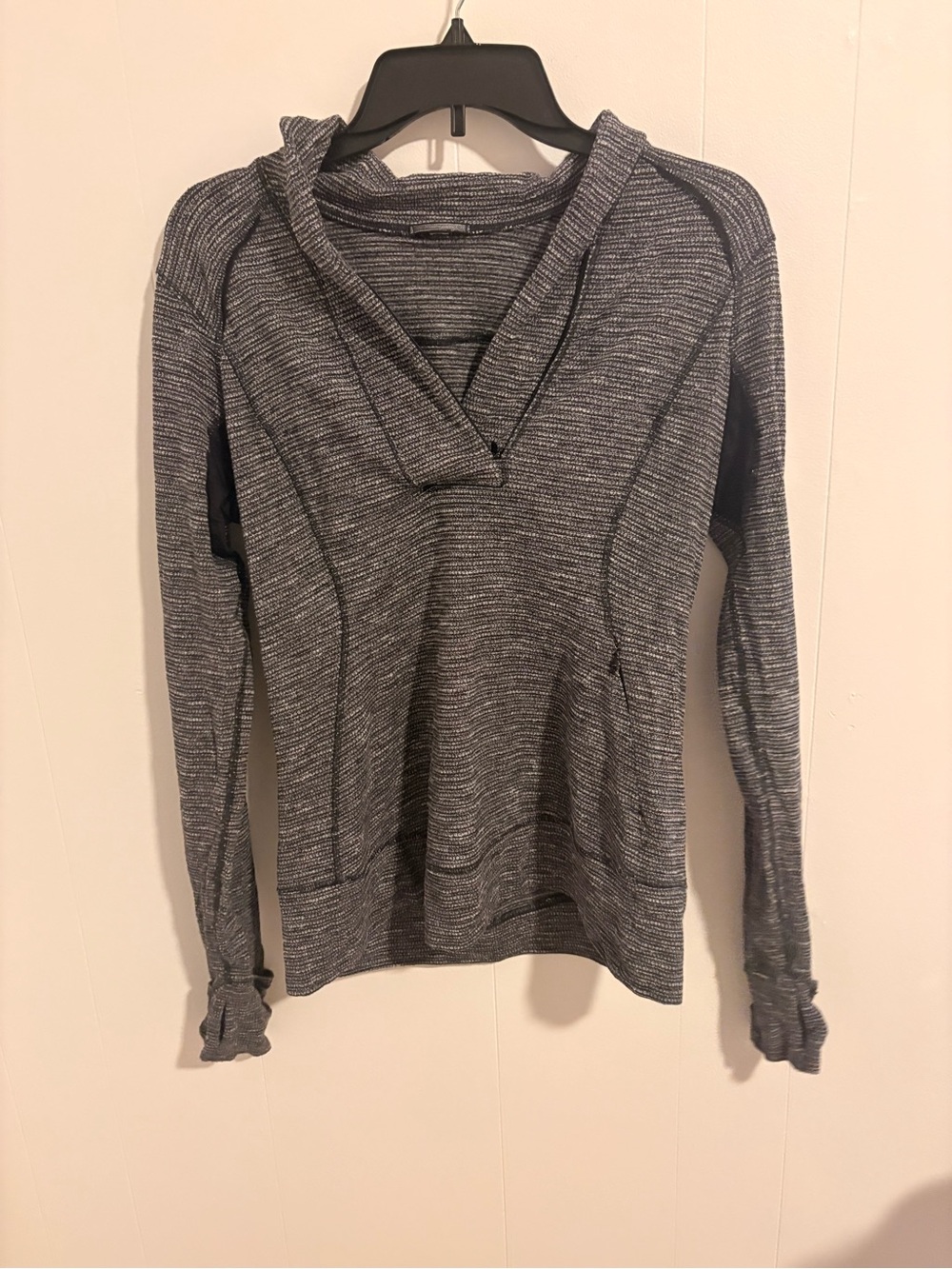 lululemon athletica Heathered Black and White Long-Sleeve Hoodie